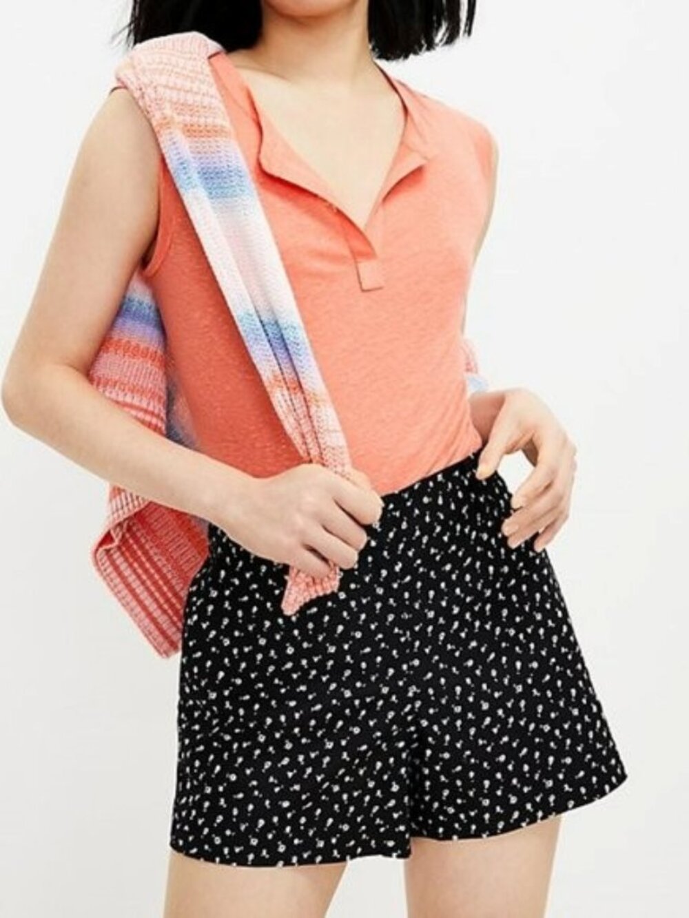 LOFT NWT Riviera Rose Print Shorts size 6